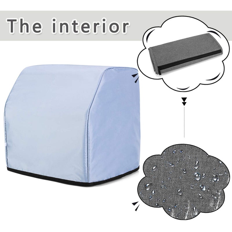 LUXJA Serger Cover with Storage Pockets for Most Standard Overlock Machines (Compatible with Singer and Brother), Gray - Image 4